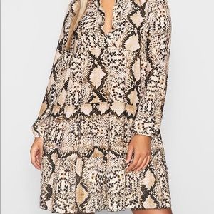 Plus Size Snake Smock Dress